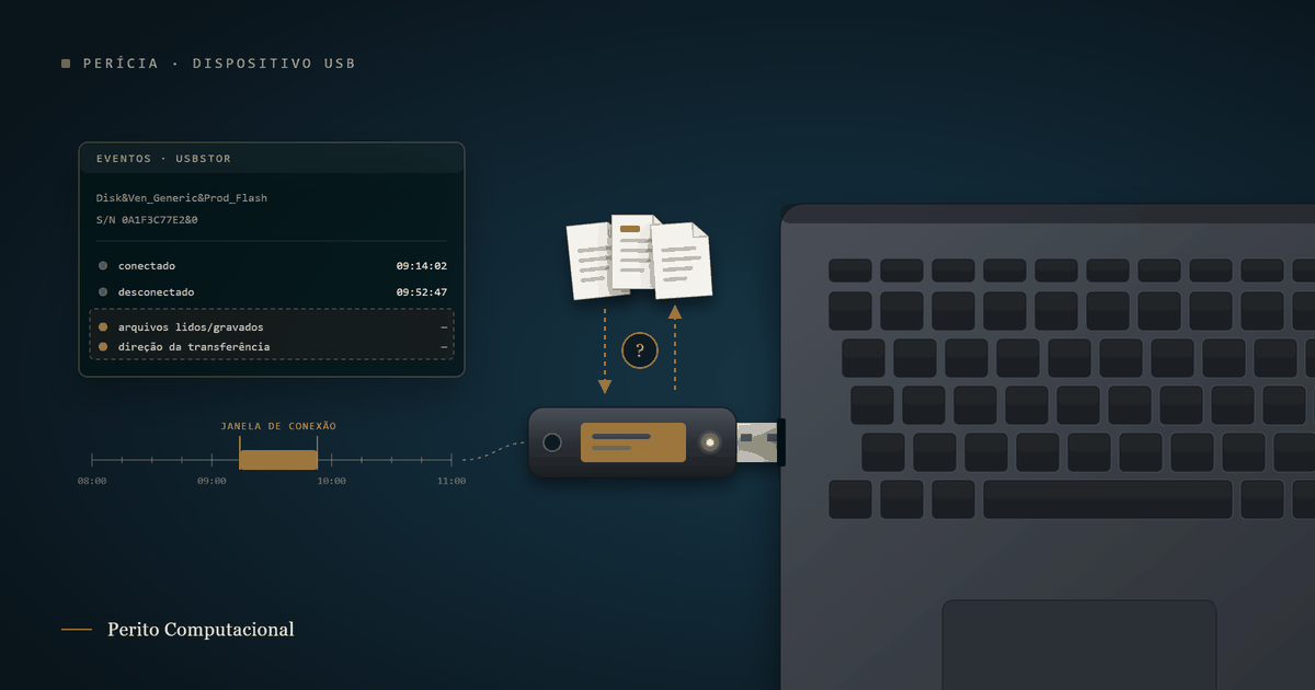 Um dispositivo USB conectado não prova que dados saíram